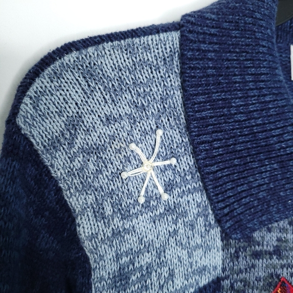 TIARA INTERNATIONAL Christmas Collection Women's Zip Front Cardigan MEDIUM - Picture 4 of 16